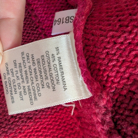 Susan Bristol Retro 90's Size Small Red Snow Globe Cardigan - Picture 4 of 4